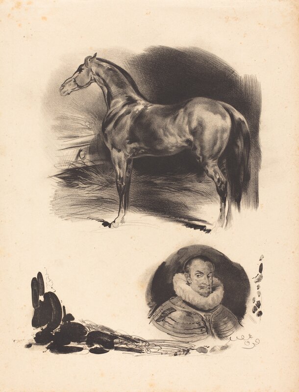 ‘Sketches of a Horse and a Nobleman’, Print, Lithograph in black on wove paper, National Gallery of Art, Washington, D.C.