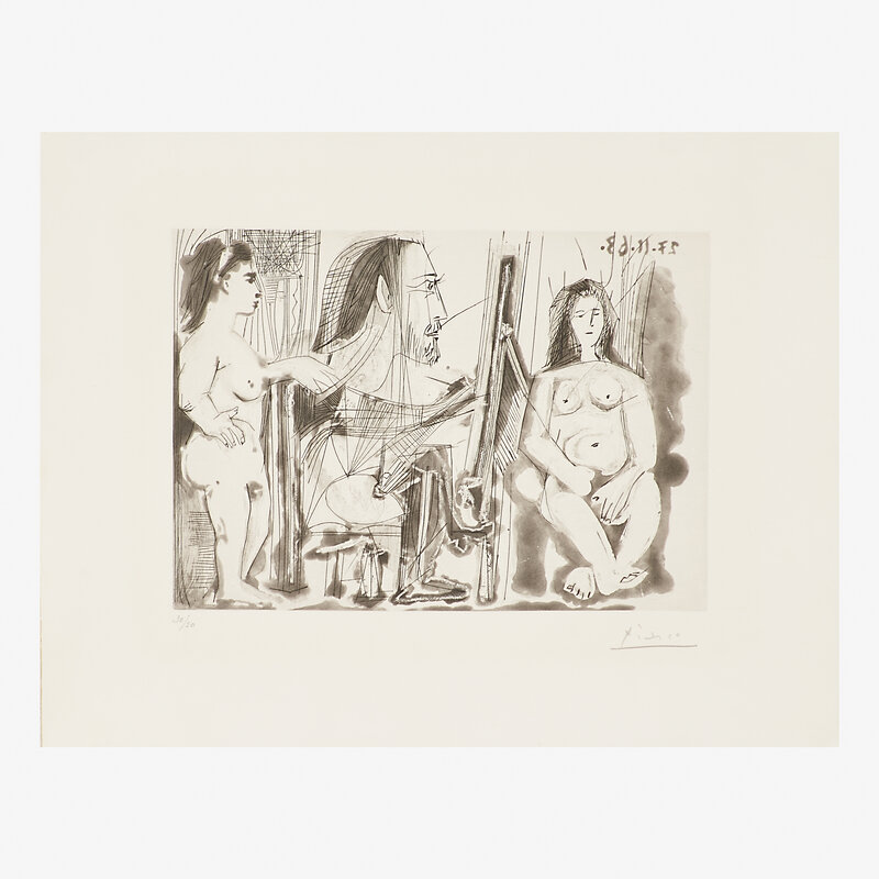 Pablo Picasso, ‘Dans L'Atelier’, 1963, Print, Etching and aquatint on wove paper (framed), Rago/Wright/LAMA/Toomey & Co.