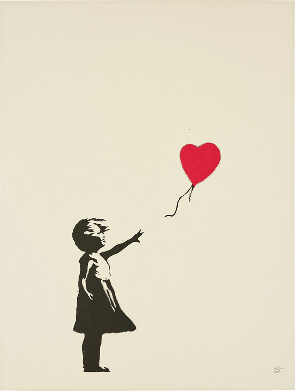 Banksy, ‘Girl with Balloon’, 2004, Print, Screenprint in colours, on wove paper, with full margins., Phillips