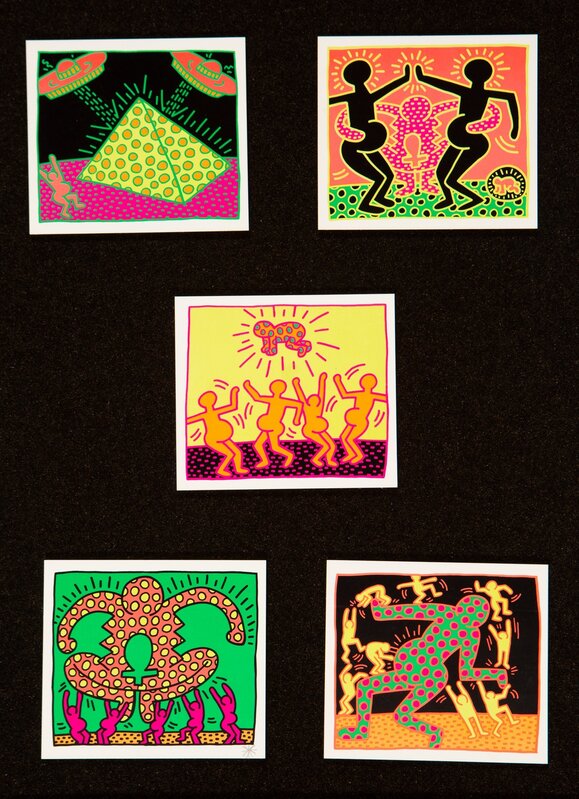 Keith Haring, ‘Untitled, from The Fertility Suite (five works)’, 1983, Print, Offset prints in colors on card stock, Heritage Auctions