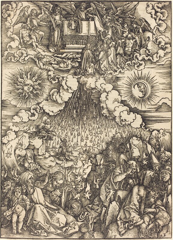 Albrecht Dürer, ‘The Opening of the Fifth and Sixth Seals’, ca. 1497, Print, Woodcut on laid paper, National Gallery of Art, Washington, D.C.