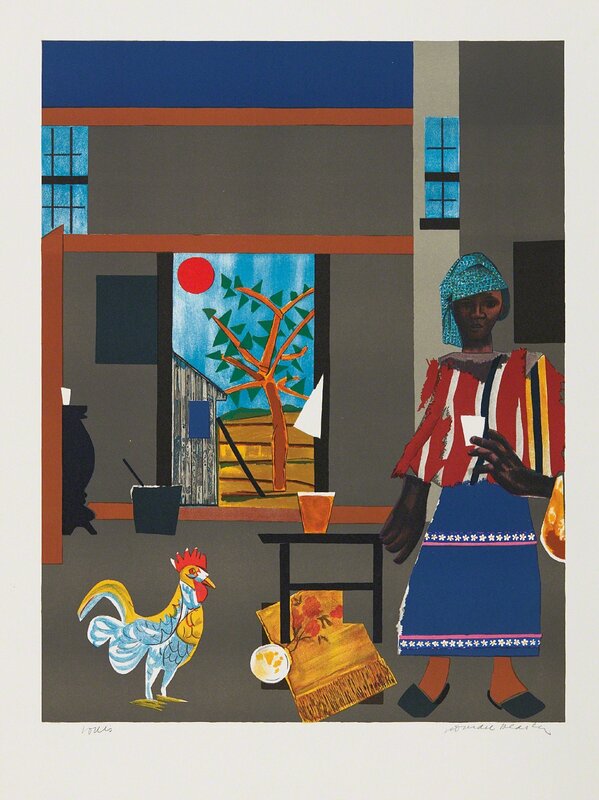 Romare Bearden, ‘Morning of the Rooster’, 1980, Drawing, Collage or other Work on Paper, Lithograph in colors, on wove paper, with full margins, Phillips