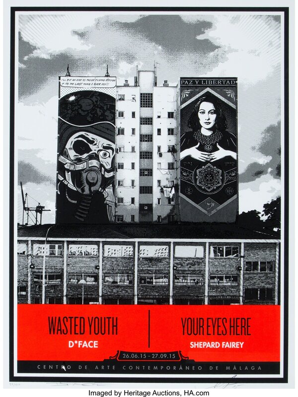 Shepard Fairey, ‘"Wasted Youth/Your Eyes Here" (CAC Malaga Edition)’, 2015, Print, Screenprint in colors on paper, Heritage Auctions