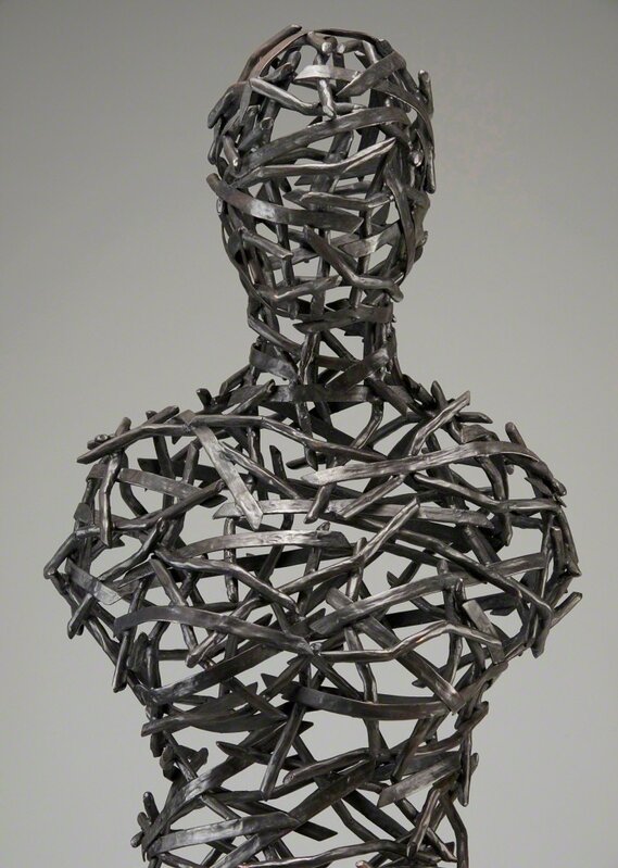 Tor Archer, ‘A Woven Nest’, 2017, Sculpture, Copper on marble base, Julie Nester Gallery