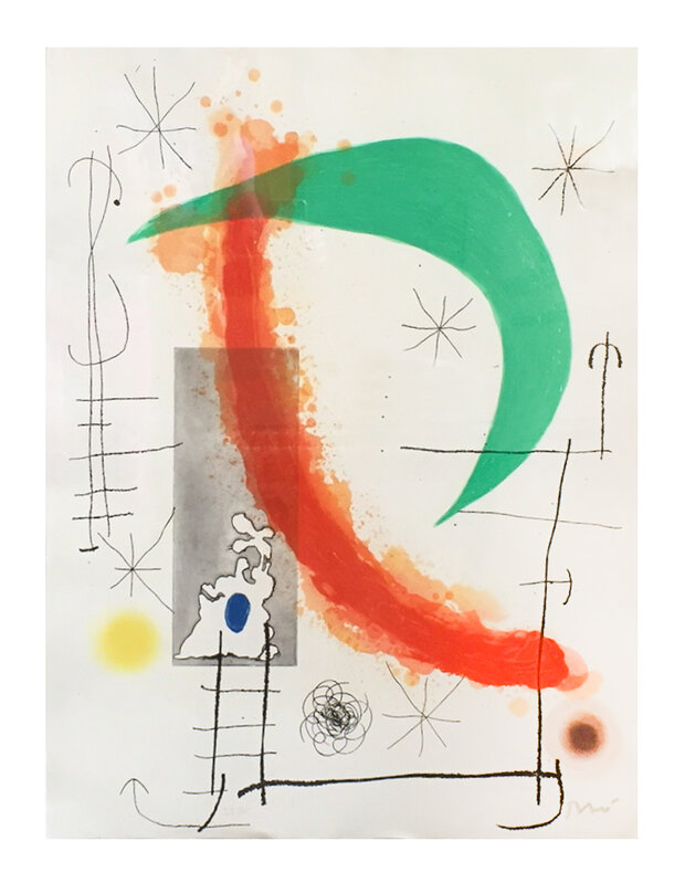 Joan Miró, ‘Escalade’, 1969, Print, Etching, aquatint and carborundum in colors on Arches paper, with deckled edges, Artsy x Seoul Auction