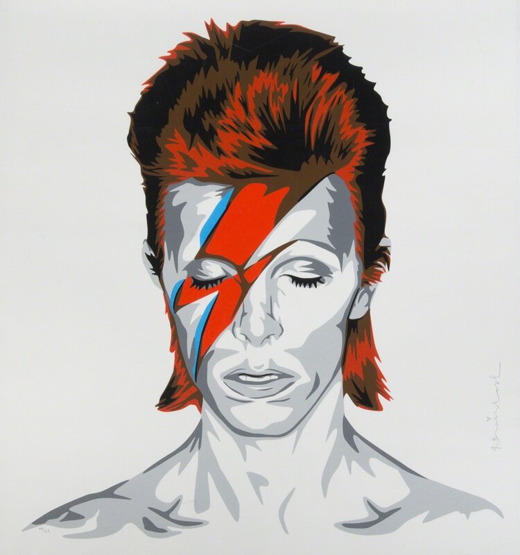 Mr. Brainwash, ‘Bowie’, 2016, Print, Six-color screen print on hand torn archival art paper., Julien's Auctions