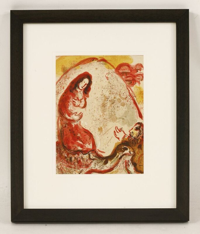 Marc Chagall, ‘Rachel Hides Her Fathers Household Gods; Jeremiah’, 1956/1960, Print, Two lithographs printed in colours, Sworders