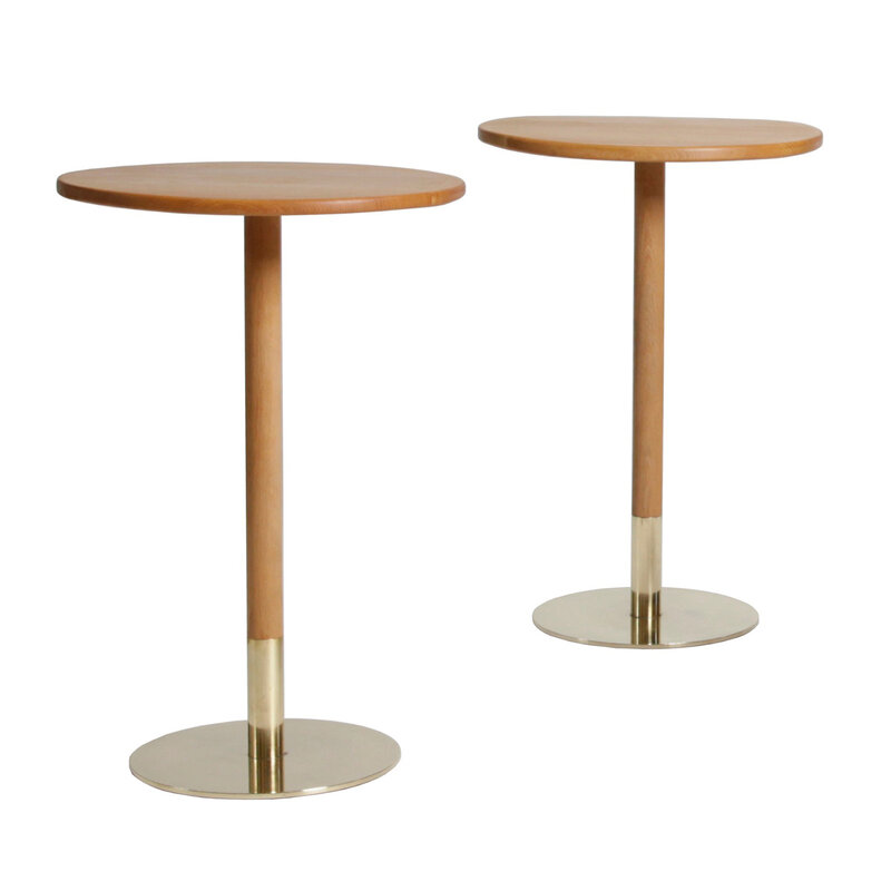 Vilhelm Wohlert, ‘Pair of side tables’, 1966, Design/Decorative Art, Elm and brass, Dansk Møbelkunst Gallery