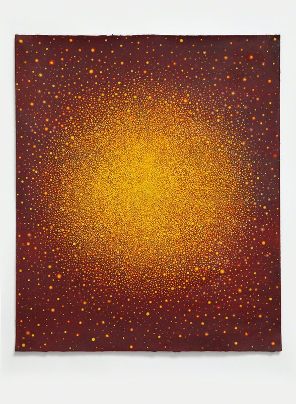 Karen Arm, ‘Untitled (Yellow-Orange Sun on Red) ’, 2015, Drawing, Collage or other Work on Paper, Watercolor on paper, P.P.O.W