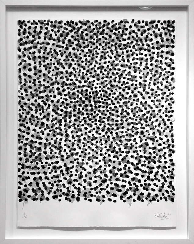Günther Uecker, ‘Permutation, Grau-schwarz’, 2002, Print, Stone lithography on vellum, Galerie Kellermann