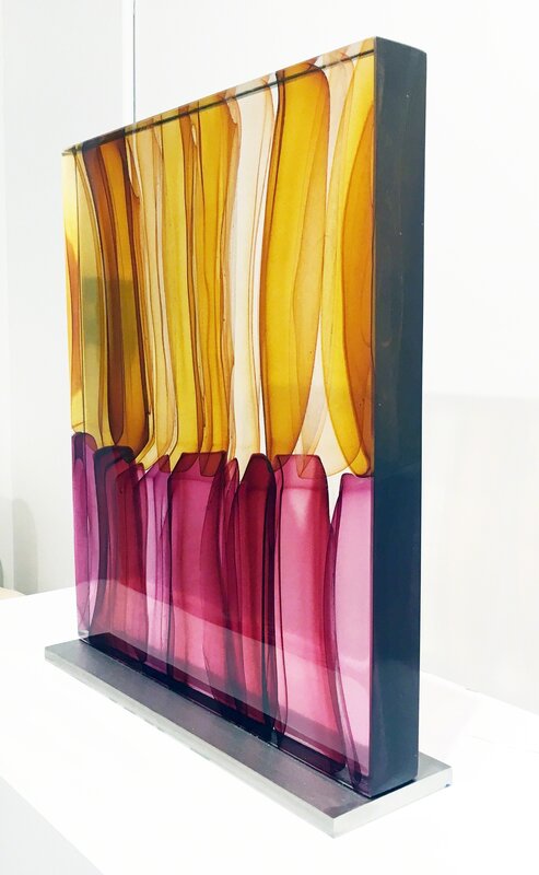 Jamie Harris, ‘Layered Infusion Block in Reds and Golds’, 2013, Sculpture, Blown solid, kiln cast and carved glass, Duane Reed Gallery