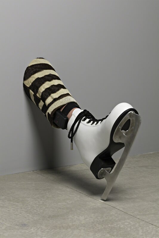 Walter Robinson, ‘Tether’, ...., Sculpture, Fiberglass, aluminum, wood, leather, zebra skin, and miscellaneous materials, Robischon Gallery