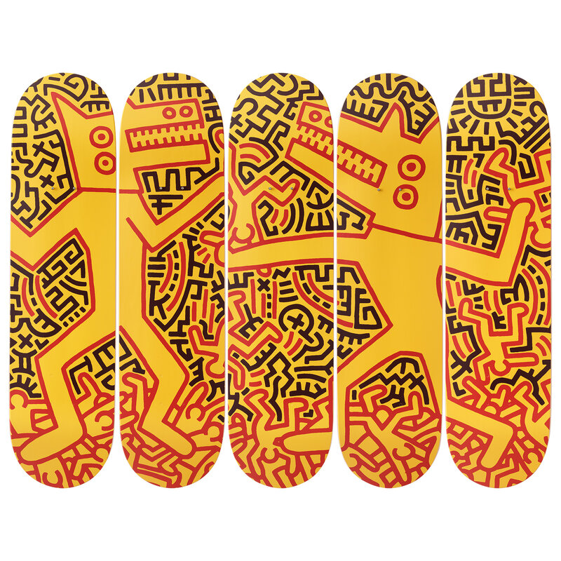 Keith Haring, ‘Monsters Skateboard Decks’, 2019, Ephemera or Merchandise, 7-ply Canadian Maplewood with screen-print, Artware Editions
