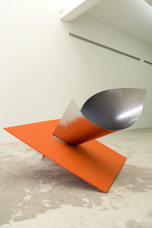 Jessica Warboys, ‘Hinge Bow’, 2013, Installation, Painted wood, stainless steel, directional speakers, Beirut Art Center