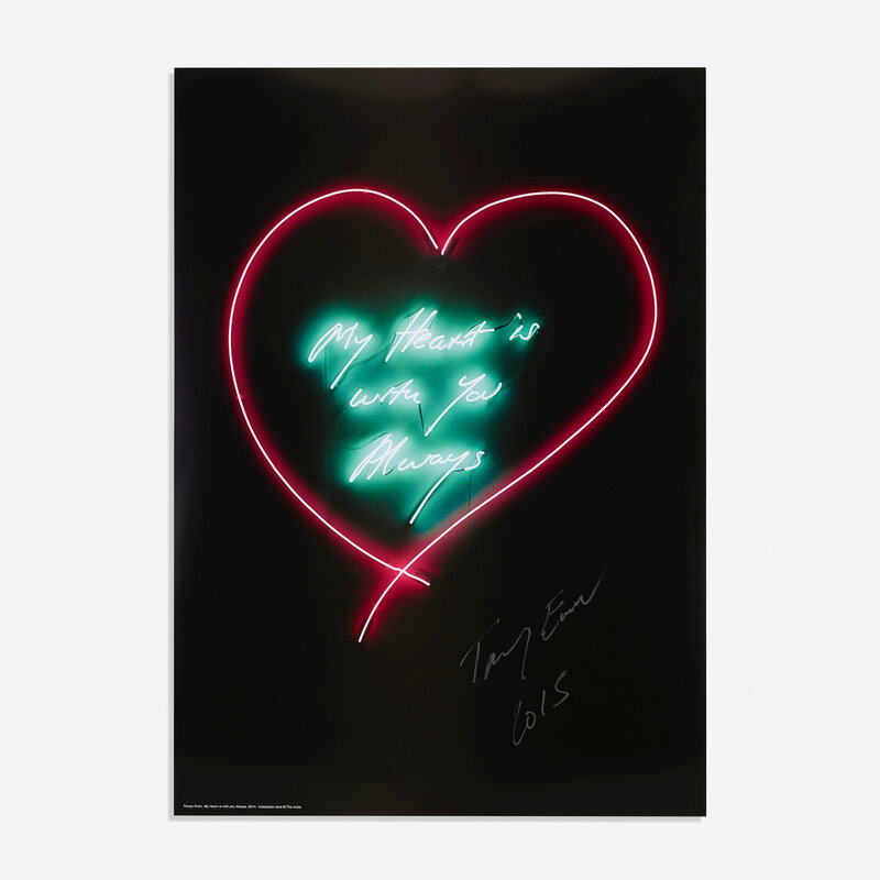 Tracey Emin, ‘My Heart is With You Always’, 2015, Posters, Poster on 250 gsm silk finish paper, Hicks Contemporary