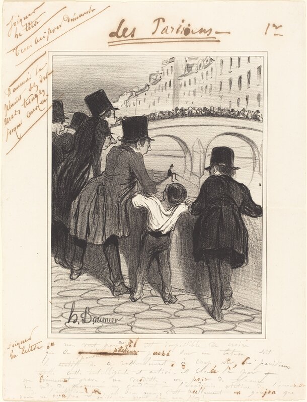 Honoré Daumier, ‘Les Badauds’, 1839, Print, Lithograph, National Gallery of Art, Washington, D.C.