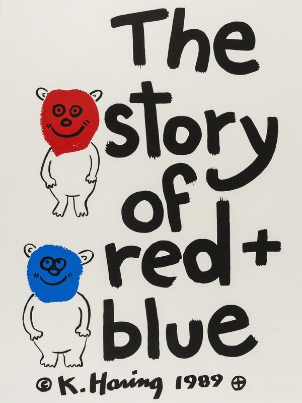 Keith Haring, ‘The story of red and blue (Littmann p.128)’, 1989, Print, Lithograph printed in colours, Forum Auctions