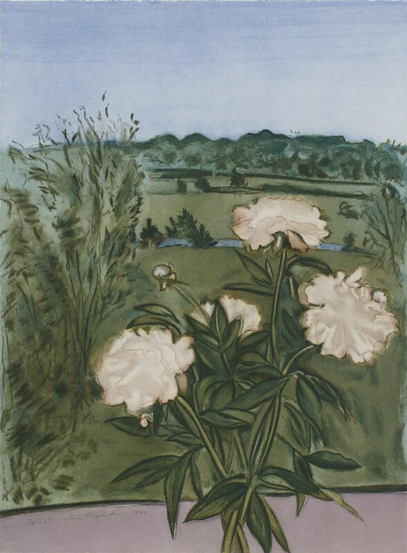 Jane Freilicher, ‘Peonies’, 1990, Print, 10 Color Etching with Aquatint and Drypoint, Tibor de Nagy