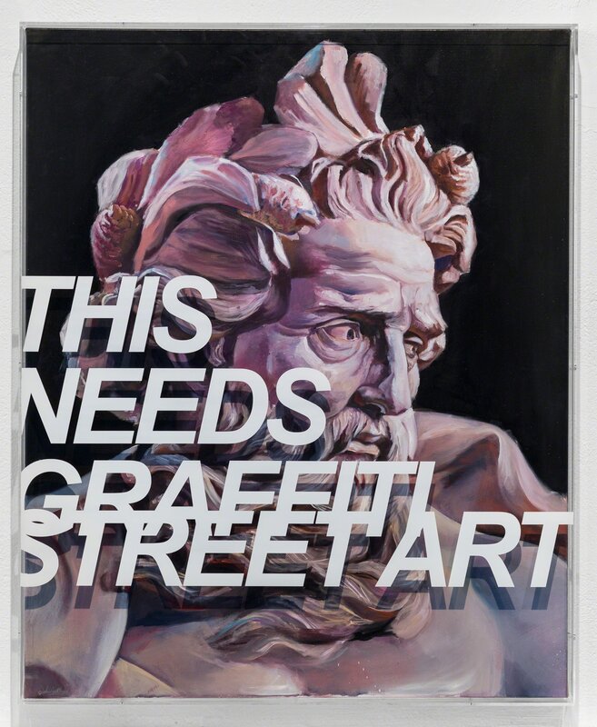PichiAvo, ‘This Needs Graffiti Street Art’, 2018, Painting, Mixed media on canvas (spray paint, acrylic and oil) with methacrylate box, Underdogs Gallery