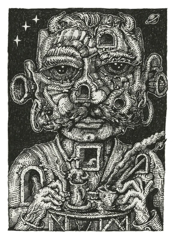 David Welker, ‘The Good Listener’, 2019, Drawing, Collage or other Work on Paper, Hashimoto Contemporary
