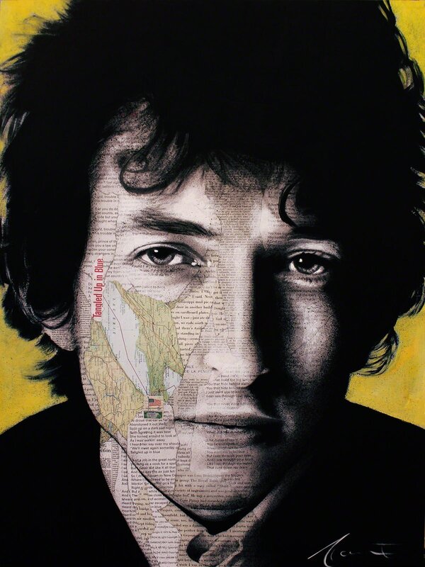 André Monet​, ‘Bob Dylan’, 2019, Painting, Technique mixte sur toile / Mixed media on canvas, Galerie de Bellefeuille