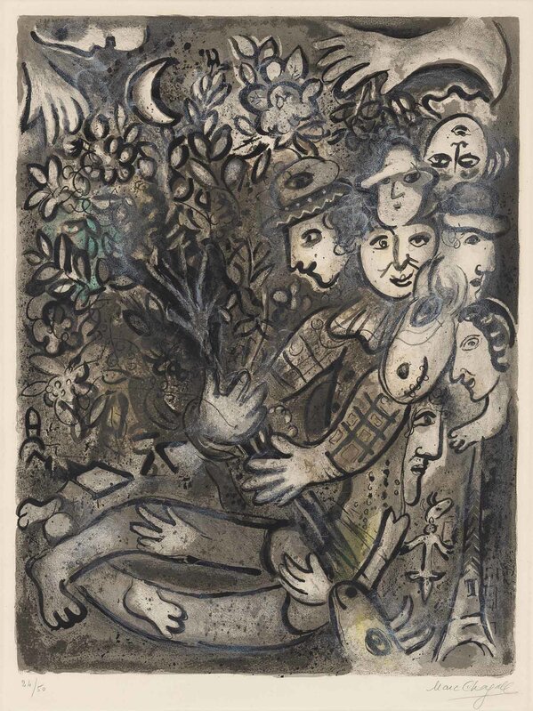 Marc Chagall, ‘La Famille D'Arlequin (M. 430)’, 1965, Print, Color lithograph on Rives BFK paper, Doyle