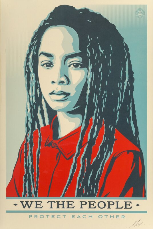 Shepard Fairey, ‘We the People, set of three’, 2017, Print, Offset lithographs in colors on paper, Heritage Auctions