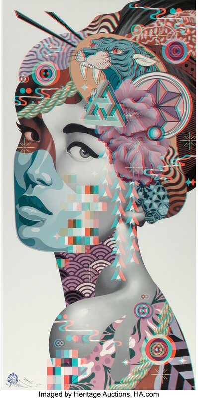 Tristan Eaton, ‘3D Geisha’, 2017, Other, Ink jet in colors on Moab Entrada 290gsm Cotton rag paper, Heritage Auctions
