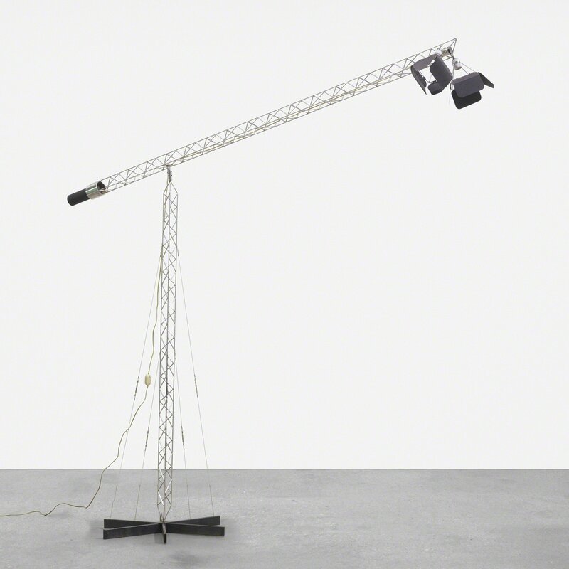 Curtis Jere, ‘Crane floor lamp’, c. 1970, Design/Decorative Art, Chrome-plated steel, enameled steel, steel wire, Rago/Wright/LAMA/Toomey & Co.
