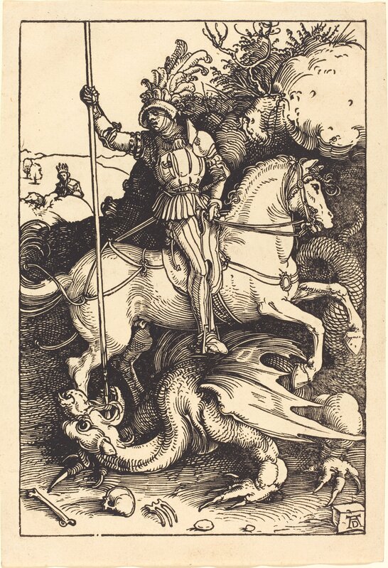 Albrecht Dürer, ‘Saint George Killing the Dragon’, 1501/1504, Print, Woodcut, National Gallery of Art, Washington, D.C.