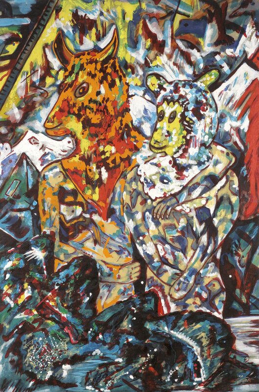 Alfred Klinkan, ‘Liebe für W.G. (Love for W.G.)’, 1980, Painting, Oil on canvas, Galerie Bei Der Albertina Zetter