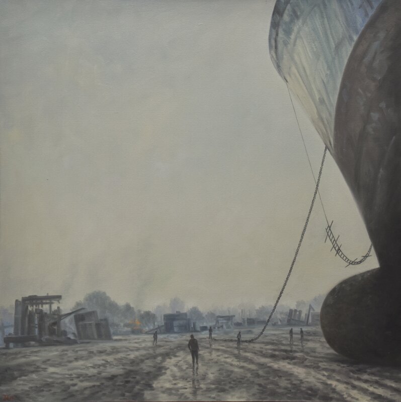 Willard Dixon, ‘Ship Breaking ’, 2018, Painting, Oil on canvas, Andra Norris Gallery