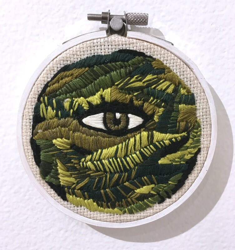 Jacie Jane, ‘Axis: Bold as Love, Green’, 2019, Textile Arts, Embroidery, Deep Space Gallery