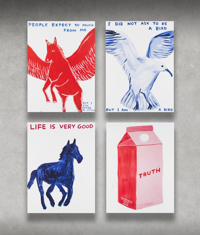 David Shrigley, ‘People Expect So Much Of Me’, 2021, Print, A complete set of four offset lithographs in colours on 200g Munken Lynx paper, Tate Ward Auctions