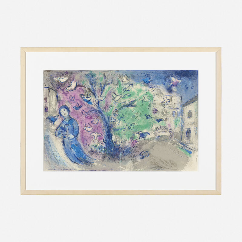 Marc Chagall, ‘La Chasse aux Oiseaux from the Daphnis et Chloé series’, 1961, Print, Lithograph in colors on Arches, Rago/Wright/LAMA