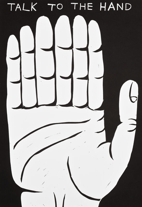 David Shrigley, ‘Talk To The Hand'’, 2021, Print, Linocut on 300gr Somerset paper, Tate Ward Auctions