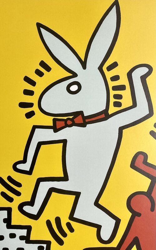 Keith Haring, ‘Bunny on the Move (Playboy Collection KH86 suite)’, 1999, Print, Offset Lithograph on heavy smooth fine art paper, Post Modern Vandal