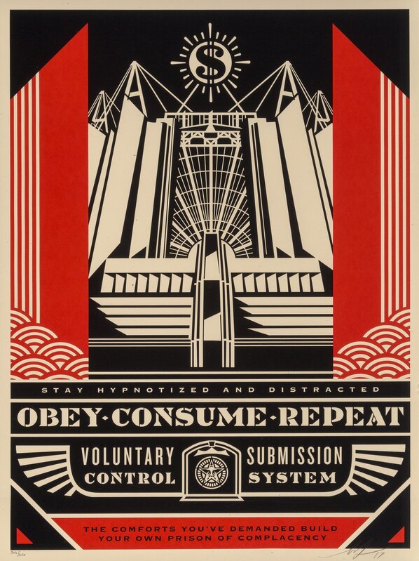 Shepard Fairey, ‘Church of Consumption’, 2017, Print, Screenprint in colors on speckled cream paper, Heritage Auctions