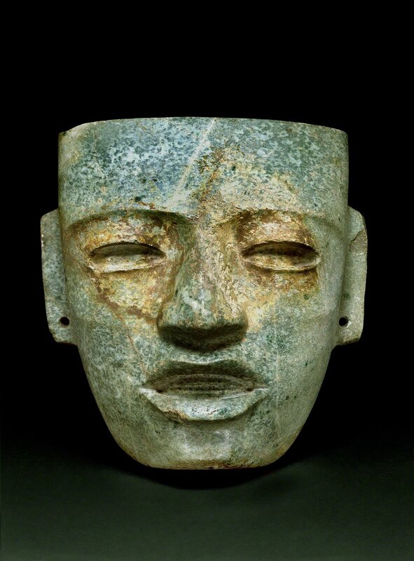 Unknown Artist, ‘Mask’, 300-600, Sculpture, Green serpentine, de Young Museum