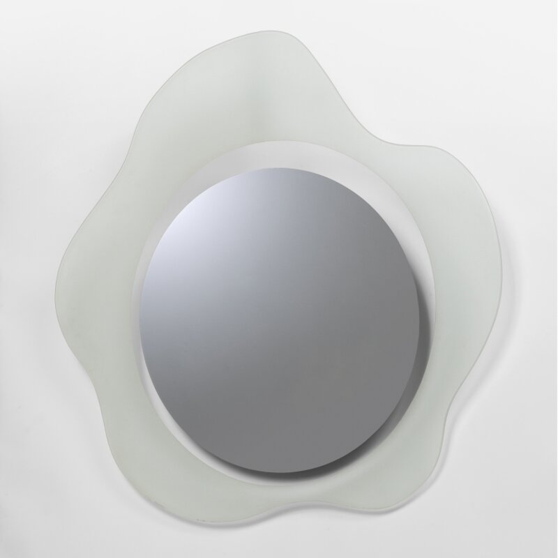 Nanda Vigo, ‘A wall mirror 'Round round' ('RR 90') model’, 1987, Design/Decorative Art, Mirrored frosted bevelled shaped crystal., Aste Boetto