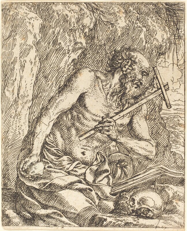 Jonas Umbach, ‘Saint Jerome Penitent’, Print, Etching, National Gallery of Art, Washington, D.C.