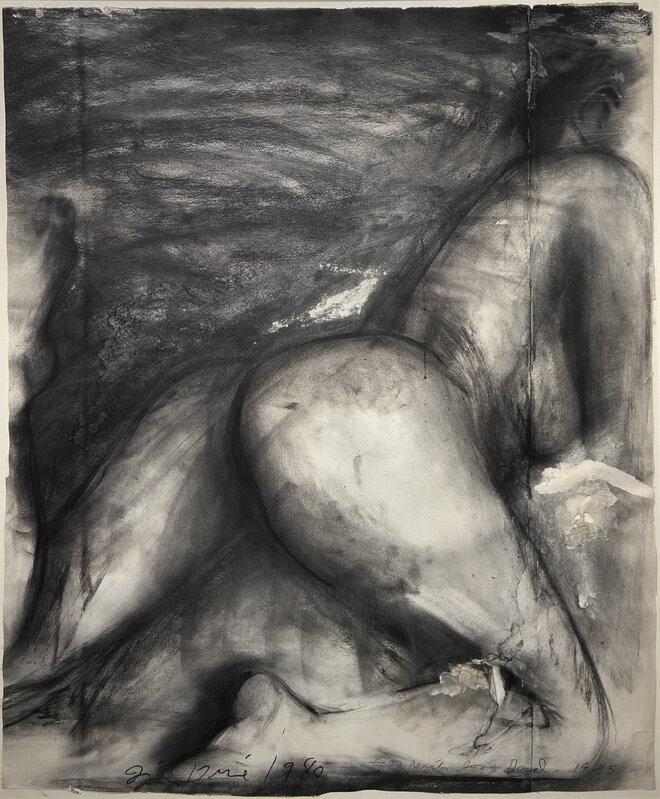 Jim Dine, ‘Nude Figure’, 1980, Drawing, Collage or other Work on Paper, Charcoal on paper, Mark Borghi