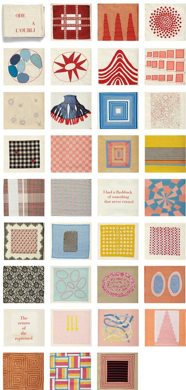 Louise Bourgeois, ‘Ode à l’oubli (Ode to Forgetting)’, 2003 -2004, Print, The complete hand-made cloth book with 35 compositions: 30 fabric collages with archival dyes and 5 lithographs on fabric, bound with tie and buttonhole fastening (allowing the pages to be unbound), Phillips