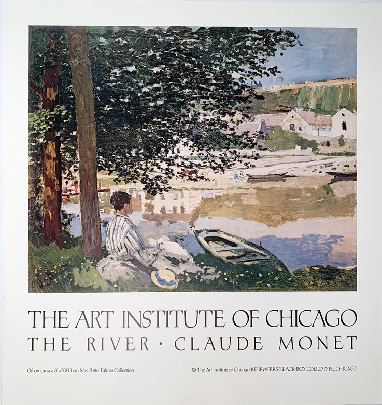Claude Monet, ‘The Art Institute of Chicago, The River, Claude Monet, Continuous Tone (No Dots) Lithographic Poster’, 1980, Posters, High Quality Museum Exhibition  Continuous Tone (No Dots) Lithographic Poster, David Lawrence Gallery
