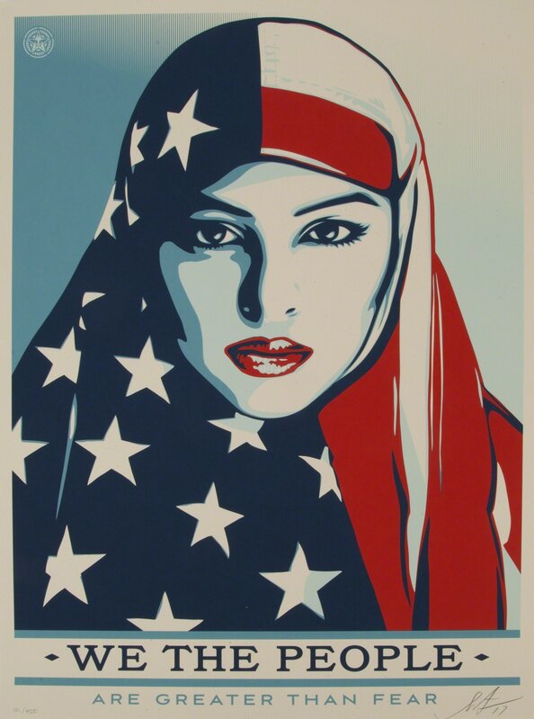 Shepard Fairey, ‘We the People: Protect Each Other; Are Greater Than Fear; Defend Dignity’, 2017, Print, Screenprints on paper (3), Julien's Auctions