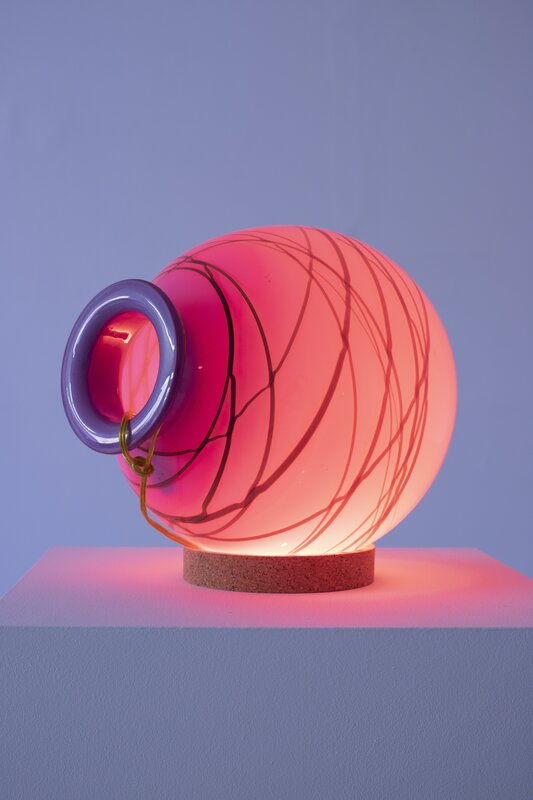 Elias Hansen, ‘Light Sculpture’, 2019, Sculpture, Glass, wiring, cork, LED bulb, Halsey McKay Gallery
