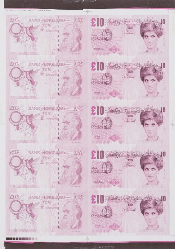 Banksy, ‘Di-Faced Tenner (Pink)’, 2004, Print, Double-sided screenprint in colours, Forum Auctions