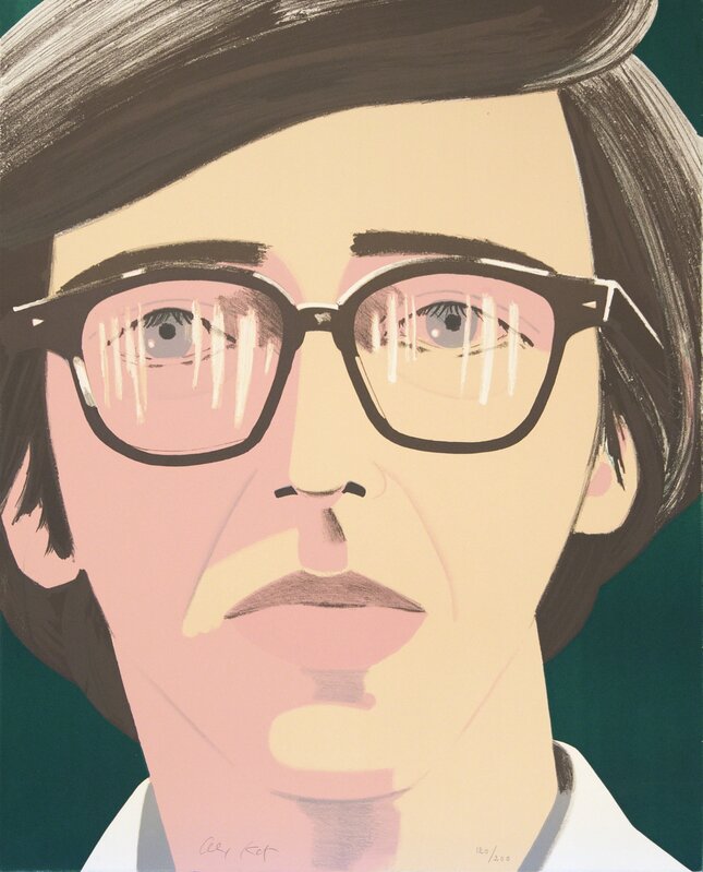 Alex Katz, ‘Portrait of a Poet: Kenneth Koch’, 1970, Print, Lithograph in five colors on Arches paper, Heather James Fine Art Gallery Auction