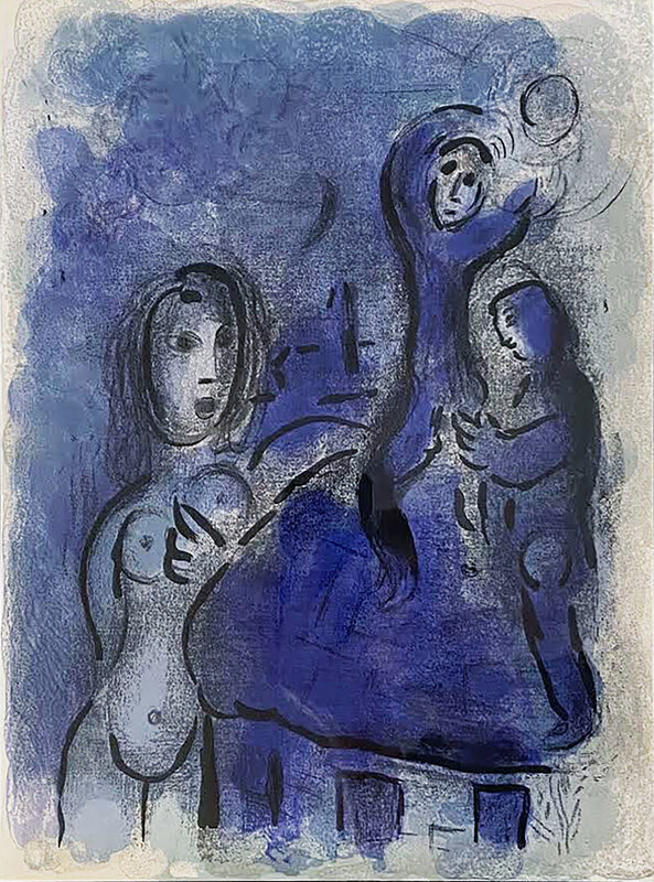Marc Chagall, ‘Rahab and the Spies of Jericho’, 1960, Print, Lithograph, Georgetown Frame Shoppe