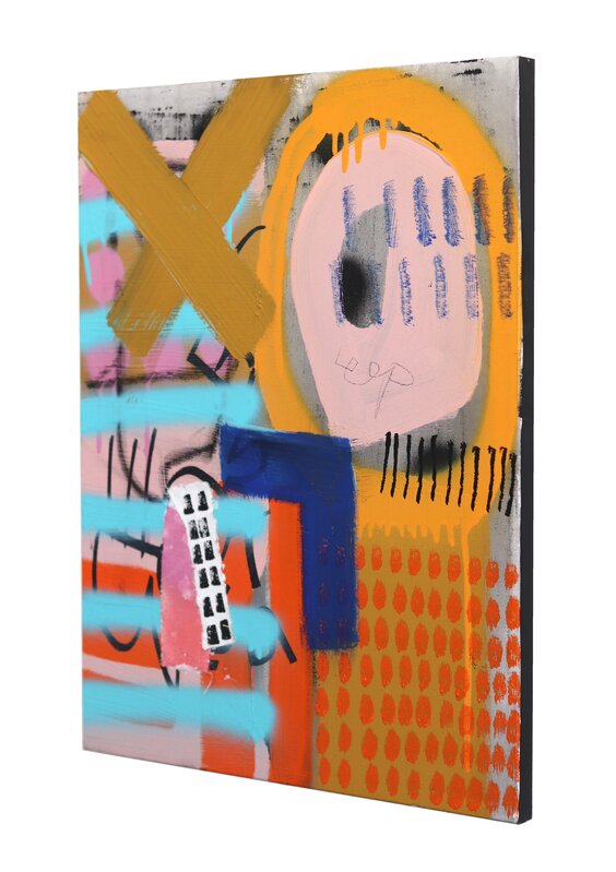 Sarah Svetlana, ‘She Got Third Degree Burns On the Pizza Rolls’, 2019, Painting, Mixed Media, Acrylic, Spray Paint on Canvas, Artspace Warehouse